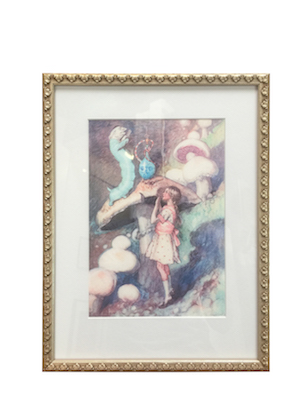 A small print framed in a silver ornate frame part of our exclusive Italian range, with a white mat board surround.