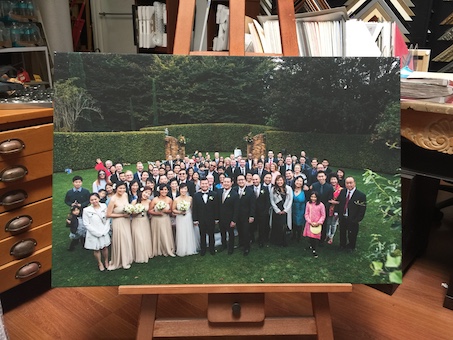 A wedding photo printed by Mahoneys on canvas, stretched on a 3.5cm stretcher frame.