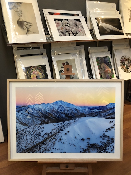 A beautiful photographic landscape print framed in a Tasmanian oak frame with a white mat board surround and UV glass front.
