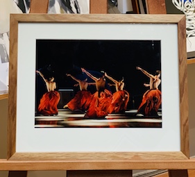 A beautiful photo of the Australian Ballet framed in a frame from our Australian blackwood series with a mat board surround and UV glass